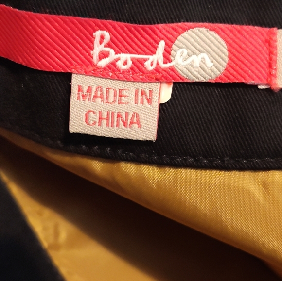 Boden Black A-Line Midi Skirt With Ribbon Sequin Flower Detail | Cotton | 12R - Picture 4 of 8